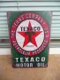Метална табела Taxaco моторно масло петролни продукти бензин дизел, снимка 1