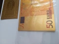 Позлатена с 24 карата злато 50 евро , снимка 7