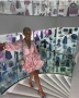 Нова луксозна рокля Fashion Room розов флорал волани къдри Уникална, женствена и супер ефектна рокля, снимка 11