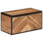 vidaXL Кутия за съхранение 60x30x30 см масивно дърво акация и желязо(SKU:372752