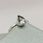 Сребърен пръстен с бял Топаз , снимка 4