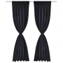 2 бр. Черни затъмняващи завеси с горен подгъв за корниз 135 x 245 cм Код P1019, снимка 1