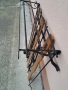 закачалка от ковано желязо и дърво, снимка 5