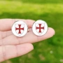 Копчета за Ръкавели Масонски Тамплиер Рицар Freemasons Illuminati Templar Masonic Cufflinks TieClips, снимка 14