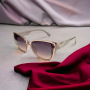 Луксозни дамски слънчеви очила Golden Shine YJZ115, снимка 1