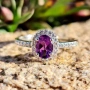 Сребърен пръстен с Аметист, снимка 2