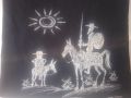 Дон Кихот и Санчо Панса - мъжка тениска купувана от Мадрид 