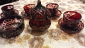 Кристален сервиз червен кристал , снимка 8