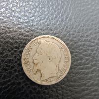 1 франк 1868 Napoleon III Сребърна Монета, снимка 3 - Нумизматика и бонистика - 45780924