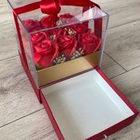 Аранжирани сапунени рози в кутии букет в кутия подарък цветя, снимка 3 - Декорация за дома - 45466332