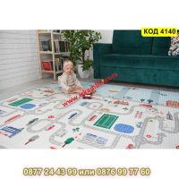 Сгъваемо детско килимче за игра, топлоизолиращо 180x200x1cm - модел Горски рай + Трафик - КОД 4140, снимка 8 - Други - 45509618