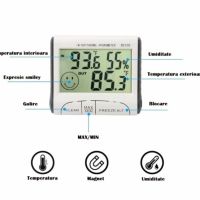 Дигитален вътрешен и външен термометър и влагомер, снимка 5 - Други стоки за дома - 45568798
