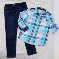 Детска риза TOM TAILOR и нови дънки 7-8 години, снимка 1 - Детски комплекти - 45711989