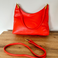 Оранжева дамска чанта с две дръжки , снимка 4 - Чанти - 45003997