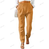 Дамски ежедневни класически едноцветни плисирани панталони с пълна дължина, 10цвята , снимка 9 - Панталони - 45513456