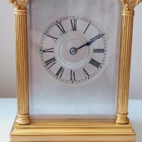 Френски бронзов каретен часовник-репетир/French Carriage Clock with Repeater/14 days, снимка 4 - Стенни часовници - 45285325