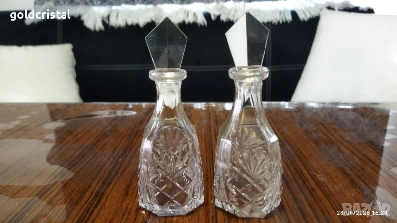 Стари стъклени оливерници , снимка 1