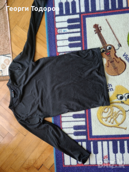 Черна Блуза с Дълъг Ръкав Размер М, снимка 1
