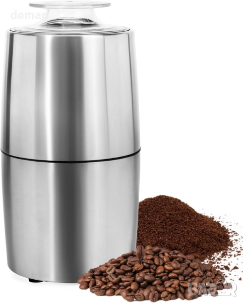 Електрическа кафемелачка от неръждаема стомана - Управление с едно докосване, 200W мотор, снимка 1