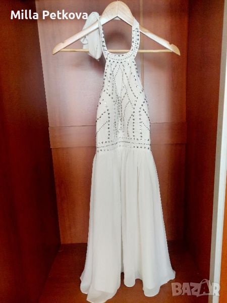 Бяла рокля с камъни, снимка 1