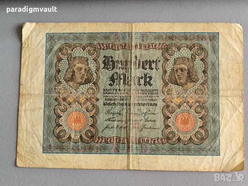 Райх банкнота - Германия - 100 марки | 1920г., снимка 1