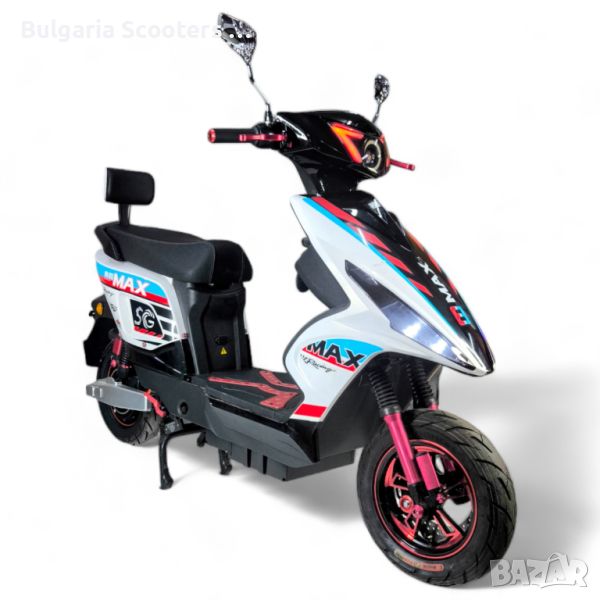 Eлектрически скутер MaxMotors Racing SG 3000W White, снимка 1