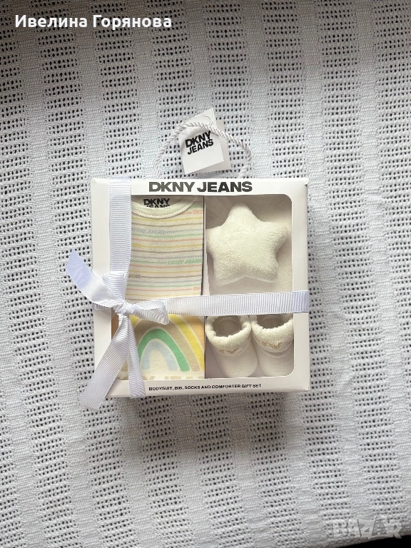Нов бебешки подаръчен комплект DKNY JEANS - 0-3м., снимка 1