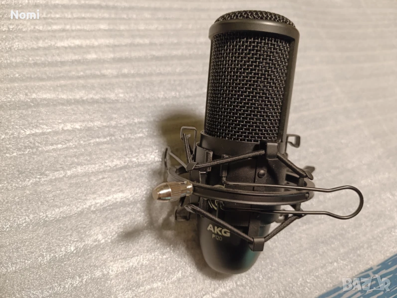  Студиен кондензаторен микрофон AKG P120,    Професионален Поп филтър,   Универсален държач, снимка 1