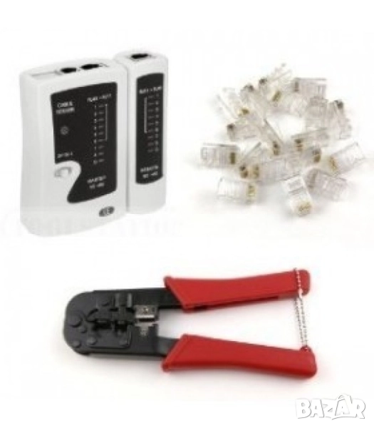 Клещи за кримпване на LAN кабели, снимка 1