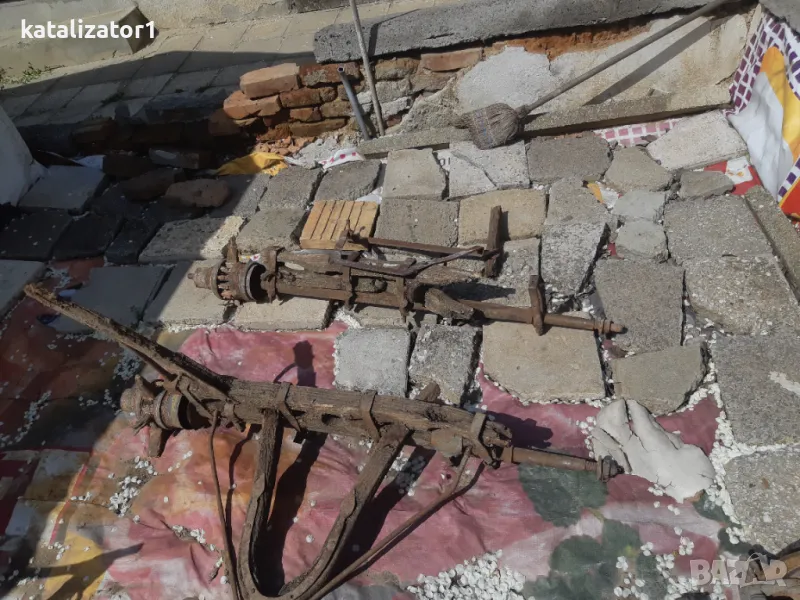 Предна и задна оси от каруца, снимка 1