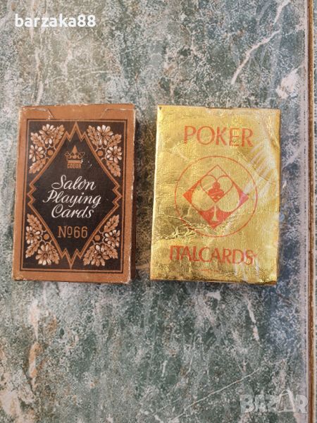 Стари покер карти за игра 2 броя GDR и Italy, снимка 1