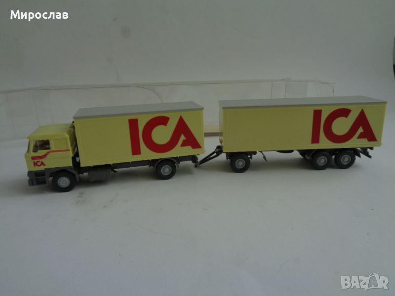 WIKING 1:87 H0 ДАФ DAF МОДЕЛ КАМИОН КОЛИЧКА РЕМАРКЕ, снимка 1