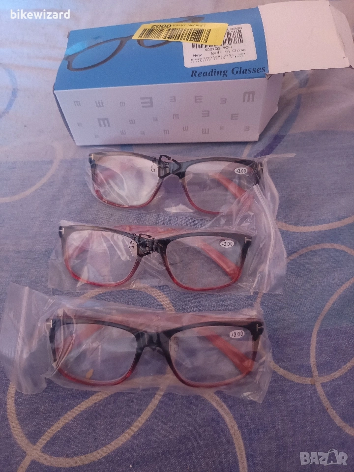 Очила за четене комплект 3 броя +3.00 НОВИ , снимка 1