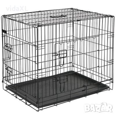 @Pet Dog Транспортна клетка за куче метал 92,5x57,5x64 см черна 15003(SKU:413720, снимка 1