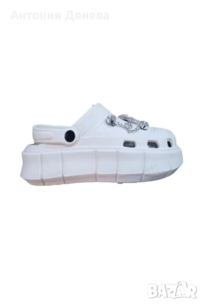 Дамски чехли тип крокс платформа 38 номер , снимка 1