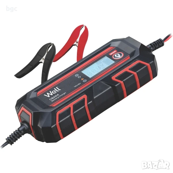 Автоматичен токоизправител Well, С микропроцесор, Функция регенерация/десулфатизация, 6V 4A, 12V 4A , снимка 1