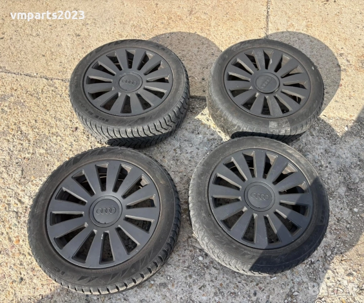 18" джанти 5х112 Audi - 8J et35 с зимни гуми 235/50/18 дот 2018, снимка 1