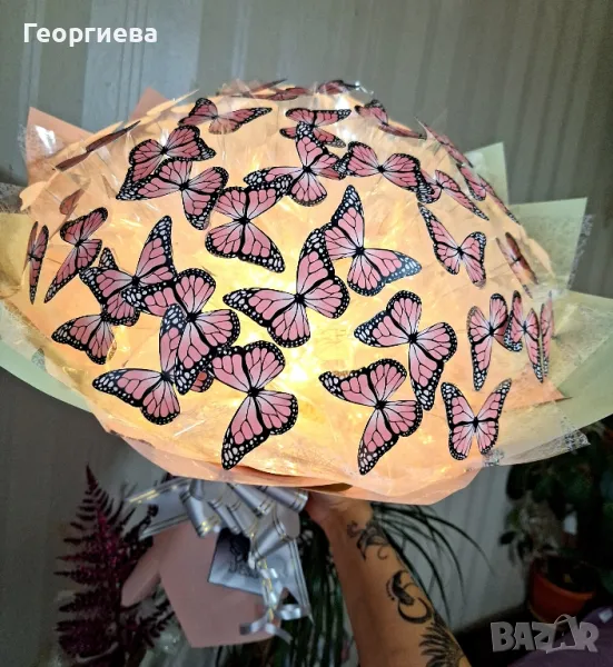 🎀💐 Светещи, ръчно изработени букети "DESS"🦋✨️🎁, снимка 1