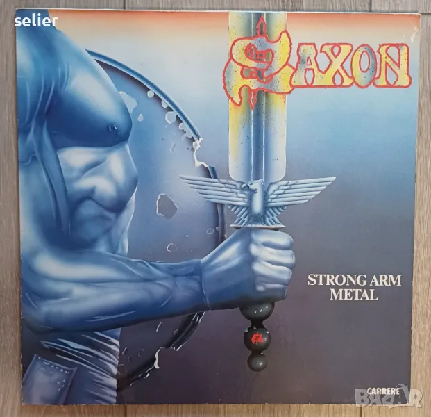 Saxon ‎– Strong Arm Metal Немско издание 1984г Състояние на винила:VG++ Състояние на обложката:VG+ t, снимка 1