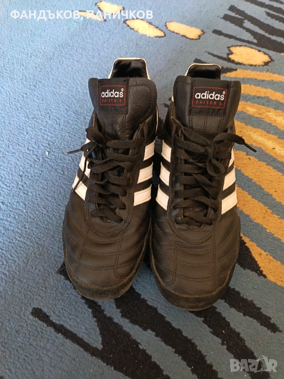 Продавам много запазени оригинални кожени маратонки Адидас Кайзер 5, номер 42 ,2/3, снимка 1