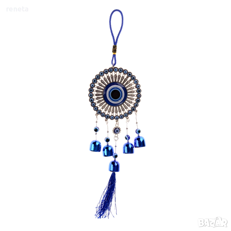 Вятърен звенец Кръг, Метал/пластмаса, с камбани, снимка 1