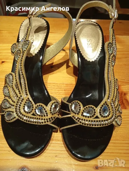 Дамски сандали с камъни , снимка 1