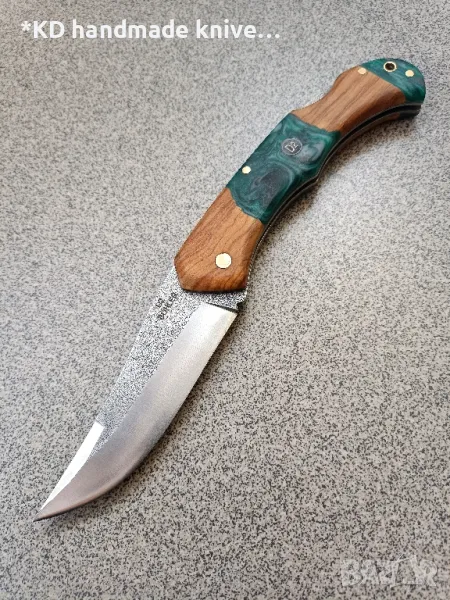 Сгъваем нож ръчно изработен от D2 стомана, снимка 1