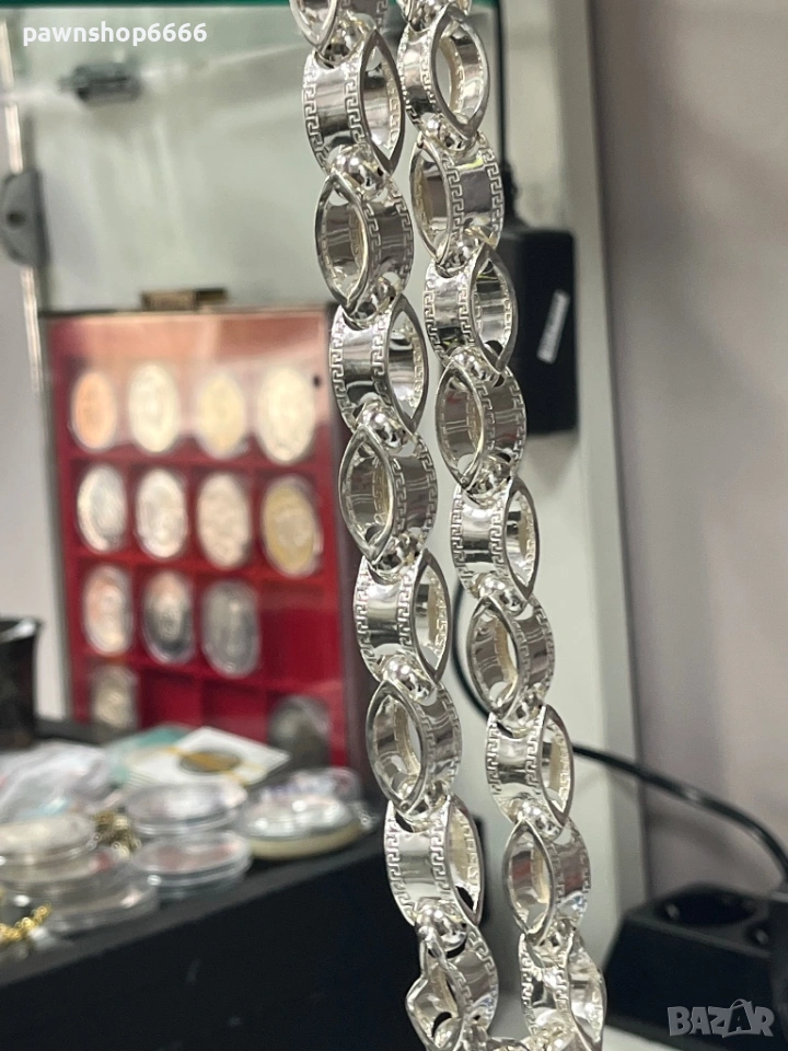 Сребърен ланец проба 925 тегло 57.93 грама , снимка 1