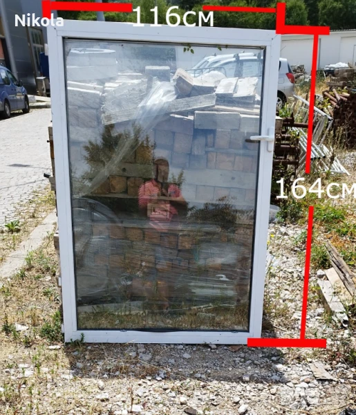 Алуминиеви крила от прозорци без каса - дограма прозорец 116/164 и 68/167см, снимка 1