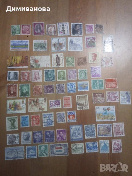 Колекция 70 пощенски марки от различни държави, снимка 1