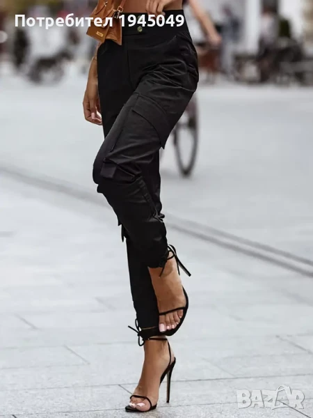 Дамски ежедневни карго панталони - С размер, снимка 1