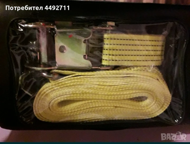 Продавам товарен колан 8 метра(5 тона) с тресчотка, снимка 1