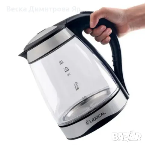 Електрическа кана – Стъклен корпус, 1.8L, 2200W, LED индикатор, снимка 4 - Други - 47237066