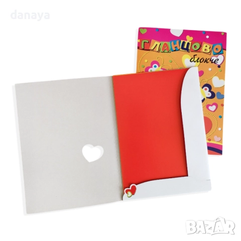 6116 Самозалепващо гланцово блокче, 12 цвята, B5, снимка 4 - Ученически пособия, канцеларски материали - 51784659